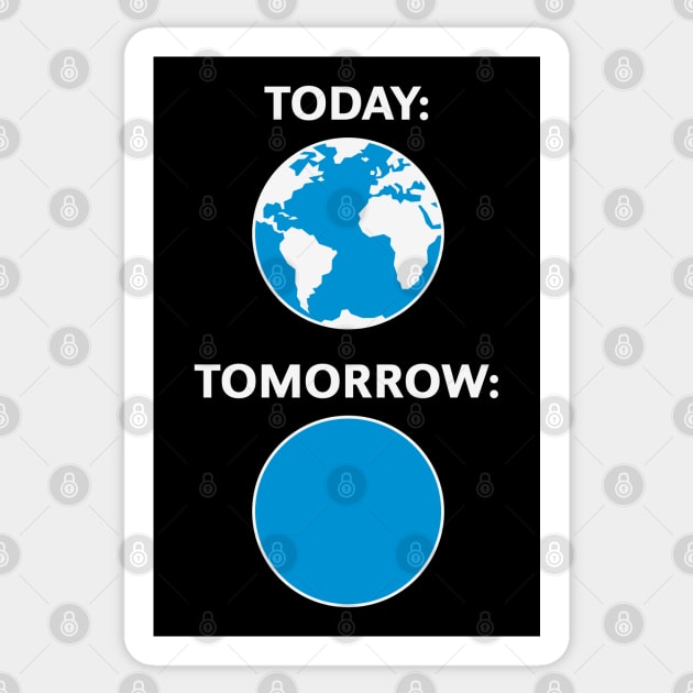 Today – Tomorrow / Globe (Climate Change / 2C) Sticker by MrFaulbaum